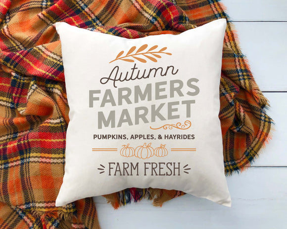 DII Cow and Farmers Market Farmhouse Check and Print Pillow Cover 18x18 inch, 4 Piece