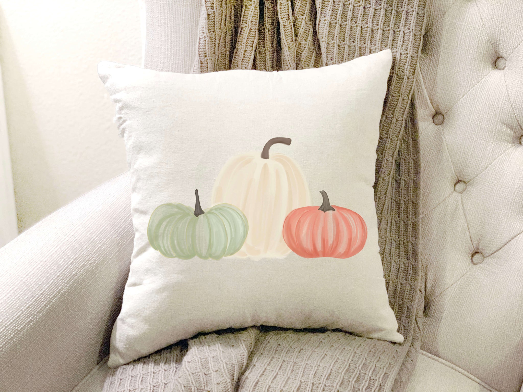 Pumpkin - Throw Pillow - Fall Decor